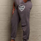 Simply Love Simply Love Full Size Drawstring Heart Graphic Long Sweatpants