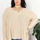 HEYSON Full Size Oversized Super Soft Ribbed Top