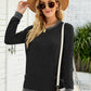 Round Neck Long Sleeve Blouse