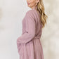 Hailey & Co Tie Front Long Sleeve Robe