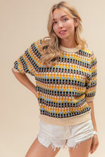 Load image into Gallery viewer, BiBi Multi Color Half Sleeve Sweater
