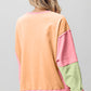 BiBi Washed Color Block Sweatshirt