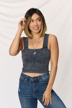 Load image into Gallery viewer, Zenana Washed Ribbed Wide Strap Cropped Cami
