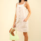 VERY J Half Button Drawstring Sleeveless Romper