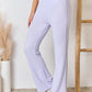 RISEN Full Size High Waist Ultra Soft Knit Flare Pants