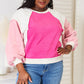 Color Block Dropped Shoulder Sweatshirt