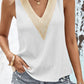 Textured V-Neck Tank Top