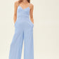 Idem Ditto Drawstring Back Sleeveless Wide Leg Jumpsuit