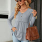 Long Sleeve V-Neck Cable-Knit Blouse