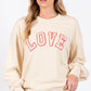 SAGE + FIG LOVE Path Applique Drop Shoulder Sweatshirt