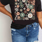 Simply Love Flower Graphic Cotton Tee