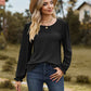 Round Neck Puff Sleeve Blouse