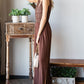 First Love Tie Back Sleeveless Slit Wide Leg Jumpsuit