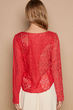 Load image into Gallery viewer, POL Exposed Seam Long Sleeve Lace Knit Top
