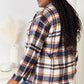 Double Take Plaid Button Front Shirt Jacket with Breast Pockets