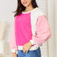 Color Block Dropped Shoulder Sweatshirt