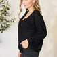 Zenana Buttoned Long Sleeve Blouse