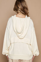 Load image into Gallery viewer, POL Half Zip Drop Shoulder Hooded Sweater
