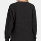 Zenana High Low Long Sleeve Waffle Sweater