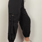 VERY J Elastic Waist Woven Cargo Pants