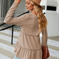 Long Sleeve V-Neck Cable-Knit Blouse