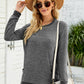 Round Neck Long Sleeve Blouse