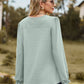 Round Neck Puff Sleeve Blouse