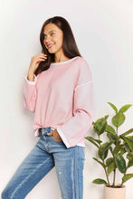 Load image into Gallery viewer, Angel Wings Contrast Detail Dropped Shoulder Knit Top
