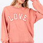 SAGE + FIG LOVE Path Applique Drop Shoulder Sweatshirt