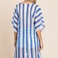 Cotton Bleu by Nu Lab Tied Striped Plunge Half Sleeve Cover-Up