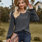 Round Neck Puff Sleeve Blouse