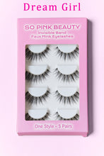 Load image into Gallery viewer, SO PINK BEAUTY Faux Mink Eyelashes 5 Pairs
