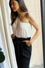 Load image into Gallery viewer, Dress Day Marvelous in Manhattan One-Shoulder Jumpsuit in White/Black
