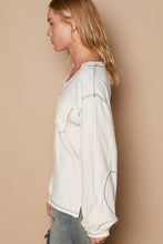 Load image into Gallery viewer, POL V-Neck knit Panel Exposed Seam Top
