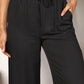 Double Take Drawstring Smocked Waist Wide Leg Pants