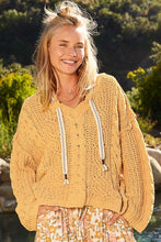 Load image into Gallery viewer, POL Cable Knit Hooded Chenille Sweater
