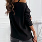 Asymmetrical Neck Buttoned Top