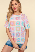 Load image into Gallery viewer, Haptics Flower Print Round Neck Short Sleeve T-Shirt
