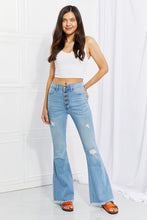 Load image into Gallery viewer, Vibrant MIU Full Size Jess Button Flare Jeans
