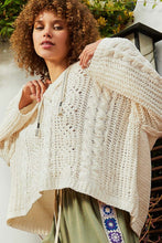 Load image into Gallery viewer, POL Cable Knit Hooded Chenille Sweater
