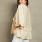 Double Take Ruffled V-Neck Half Sleeve Blouse