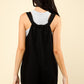 VERY J Tie Shoulder Front Pocket Romper