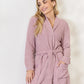 Hailey & Co Tie Front Long Sleeve Robe