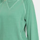 Zenana Pocketed Round Neck Long Sleeve Sweatshirt