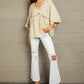 Double Take Ruffled V-Neck Half Sleeve Blouse