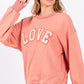 SAGE + FIG LOVE Path Applique Drop Shoulder Sweatshirt