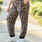 Celeste Design Full Size Leopard Contrast Sweatpants