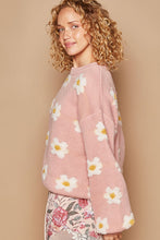 Load image into Gallery viewer, POL Daisy Pattern Drop Shoulder Sweater
