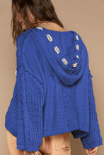 Load image into Gallery viewer, POL Cable Knit Hooded Chenille Sweater
