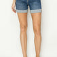 RISEN High Rise Cuffed Denim Shorts